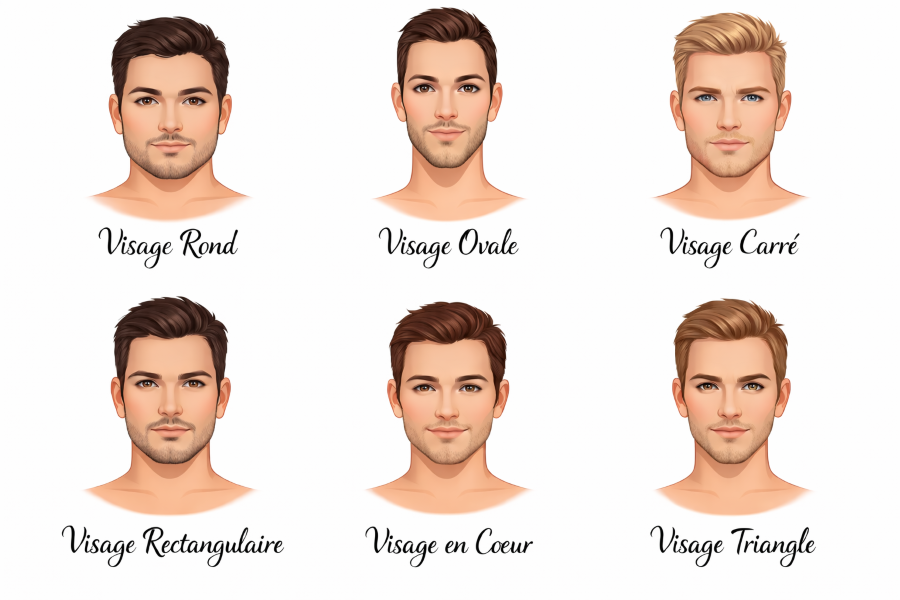 Visage sans lunettes – homme