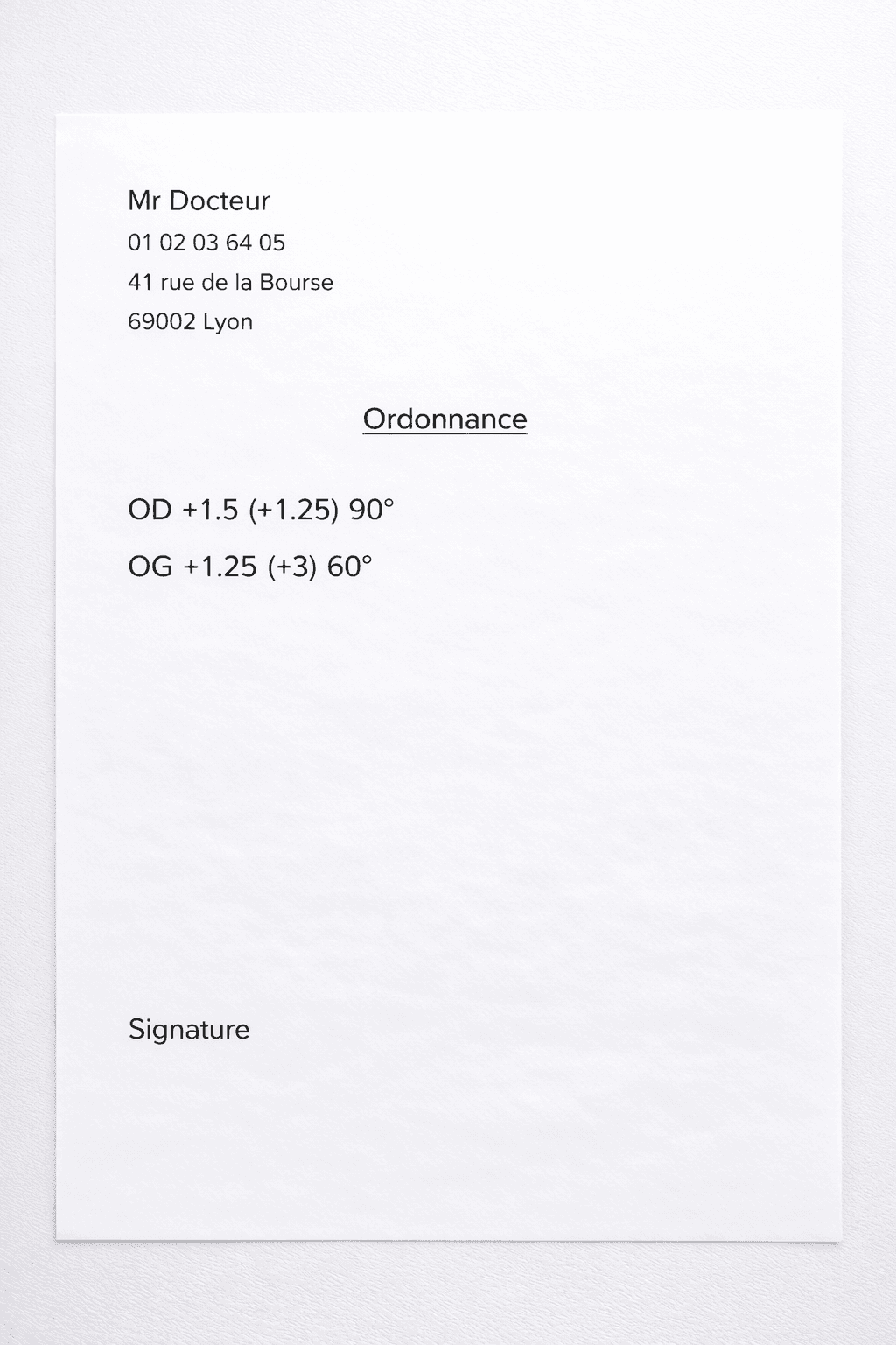 Comment lire mon ordonnance de lunettes ?